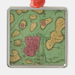 The Land Of Moriah Or Jerusalem Metal Ornament