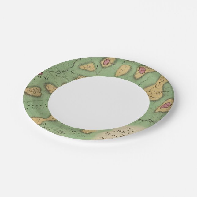 The Land Of Moriah Or Jerusalem Paper Plates (Angled)