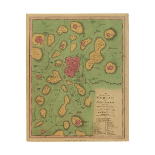 The Land Of Moriah Or Jerusalem Wood Wall Decor