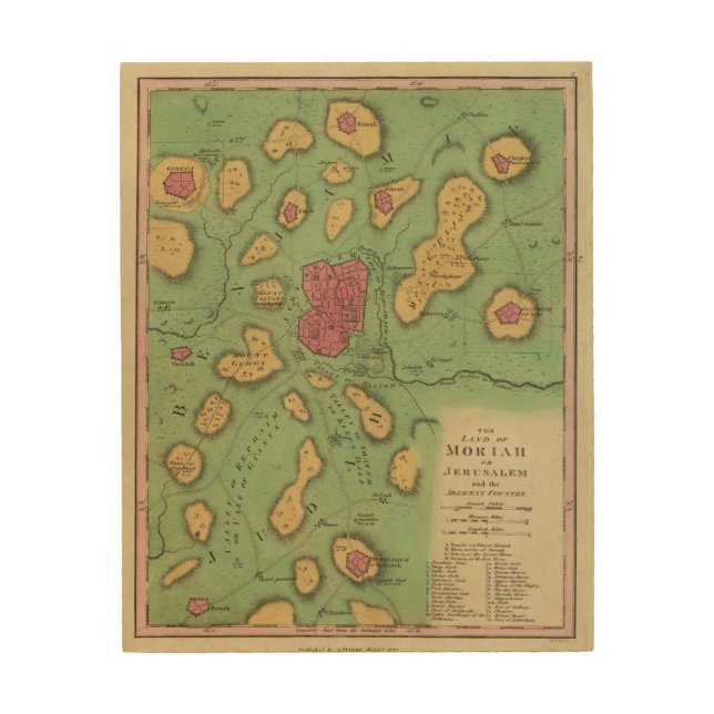 The Land Of Moriah Or Jerusalem Wood Wall Decor (Front)