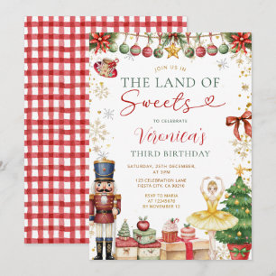 The Land Of Sweets Nutcracker Christmas Birthday Invitation