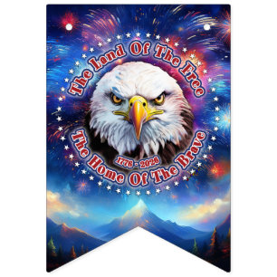 The Land Of The Free Home Brown Eagle Fireworks M Bunting Flags