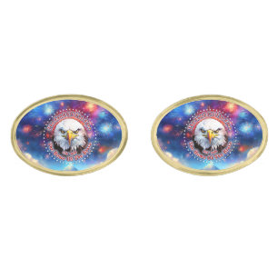 The Land Of The Free Home Brown Eagle Fireworks M Cufflinks
