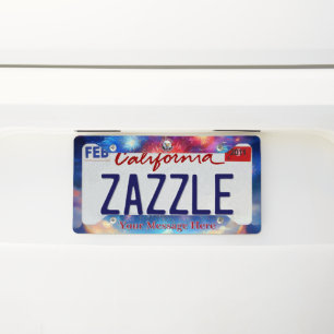 The Land Of The Free Home Brown Eagle Fireworks M License Plate Frame