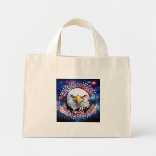 The Land Of The Free Home Brown Eagle Fireworks M Mini Tote Bag