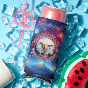 The Land Of The Free Home Brown Eagle Fireworks M Seltzer Can Cooler