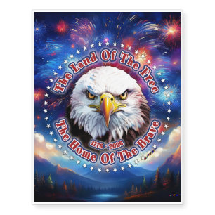 The Land Of The Free Home Brown Eagle Fireworks M Temporary Tattoos