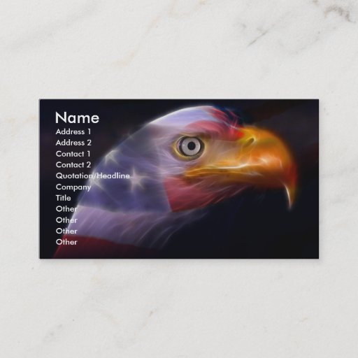 Customizable The Land of the Free, Home of the Brave Business Card Template