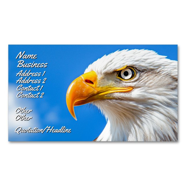 The Land of the Free, Home of the Brave Business Card Magnet (Front)