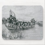 The Landing of Cadillac Mouse Pad<br><div class="desc">The Landing of Cadillac, illustration from 'The City of the Strait' by Edmund Kirke, pub. in Harper's Magazine, 1886 | by Howard Pyle | Art Location: Private Collection | American Artist | Image Collection Number: BAL108940</div>