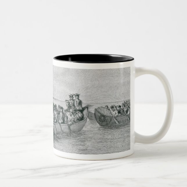 The Landing of Cadillac Two-Tone Coffee Mug (Right)