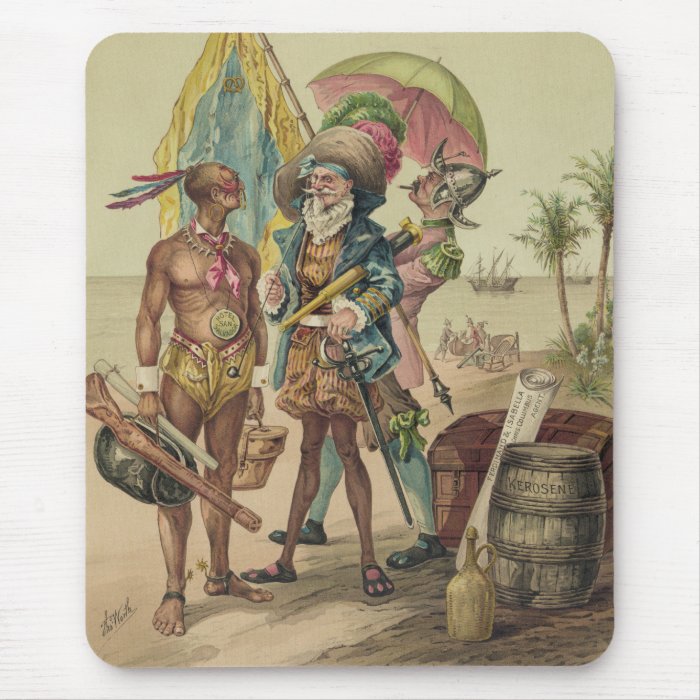 The Landing of Columbus 1492 Mouse Pad