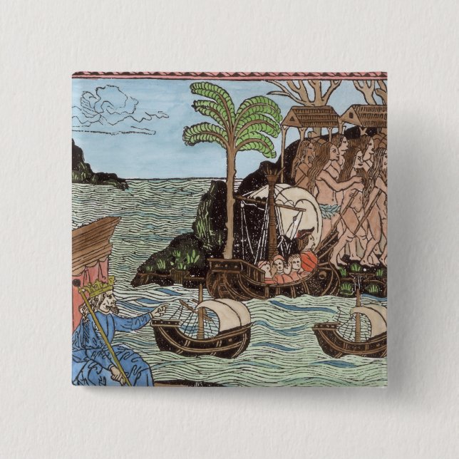 The Landing of Columbus Pinback Button (Front)