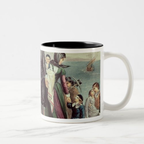 The Landing of the Pilgrims at Plymouth Two_Tone Coffee Mug