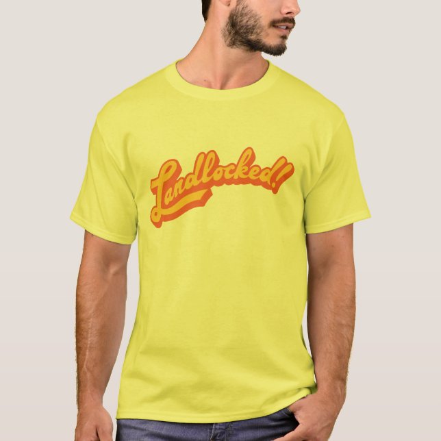 The Landlocked! Script T-shirt (Front)