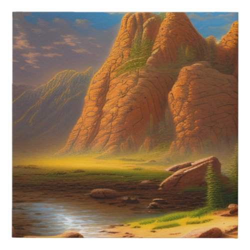 The Landscapes of the Western Genre are Characteri Faux Canvas Print