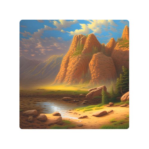 The Landscapes of the Western Genre are Characteri Metal Print