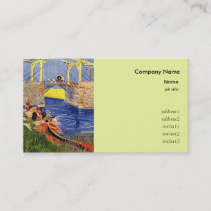 The Langlois Bridge at Arles with Women Washing Business Card
