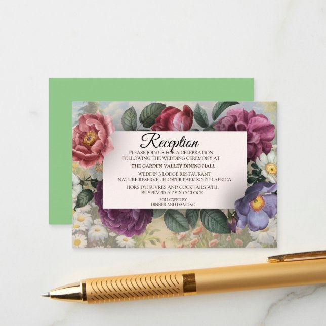 The Language of Flowers Enclosure Card (Front/Back In Situ)