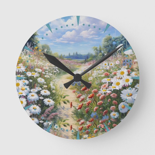 the Language of Flowers Round Clock (Front)