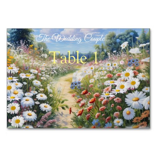 The Language of Flowers Table Number