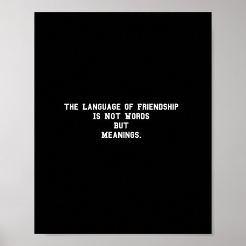 The Language Of Friendship Funny friends Poster