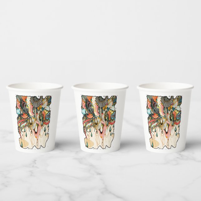 The Language of Light - Doodling Art Paper Cups (Multi)
