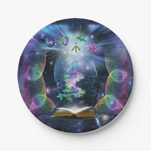 The Language of Light Paper Plates (Front)