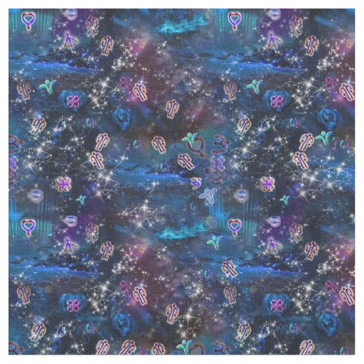 The Language of Light symbols Fabric