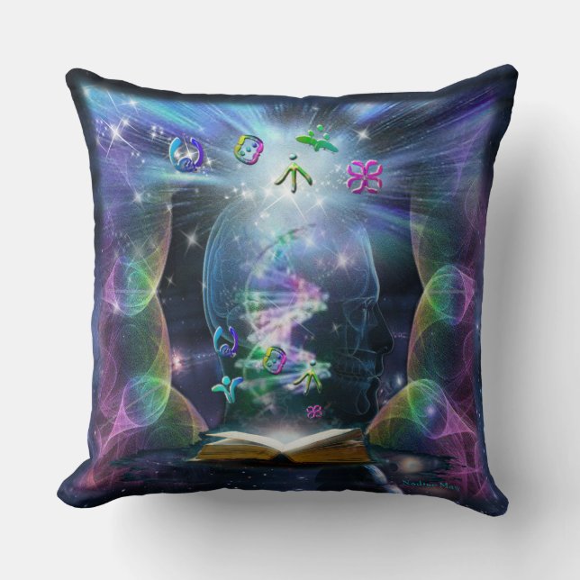 The Language of Light Throw Pillow (Front)