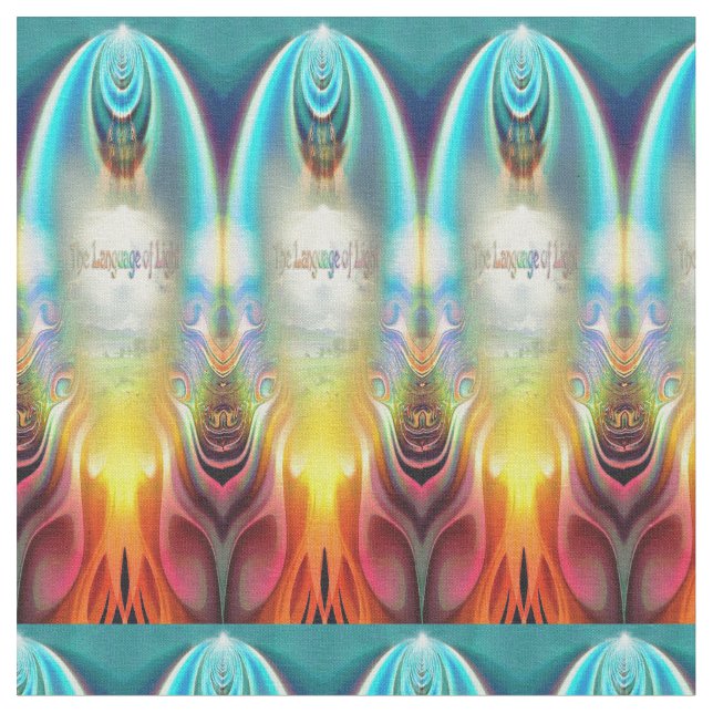 The Language of Light Vibrations Wallpaper roll Fabric (Close Up)