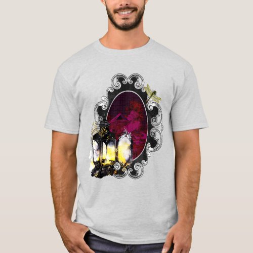 The Lantern And The Dragonfly _ Magical Vintage T_Shirt