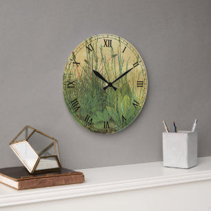The Large (Great) Piece of Turf by Albrecht Durer Clock