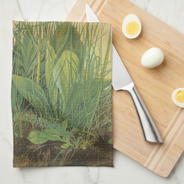 The Large (Great) Piece of Turf by Albrecht Durer Towel (Quarter Fold)