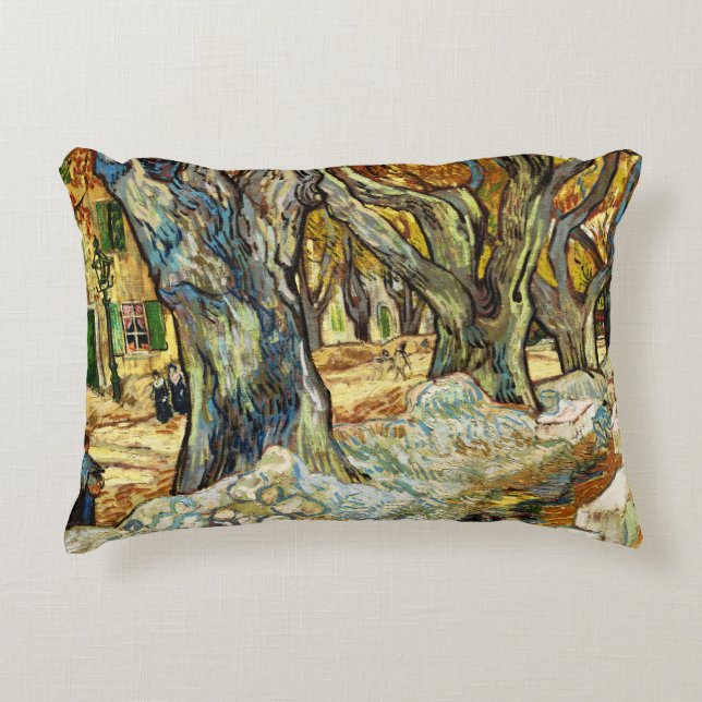 The Large Plane Trees By Vincent Van Gogh Accent Pillow (Front)
