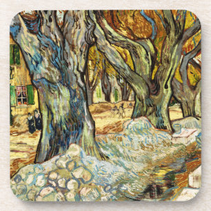 The Large Plane Trees By Vincent Van Gogh Beverage Coaster