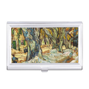 The Large Plane Trees By Vincent Van Gogh Business Card Case