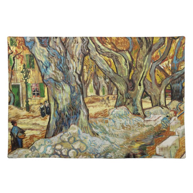 The Large Plane Trees By Vincent Van Gogh Cloth Placemat (Front)