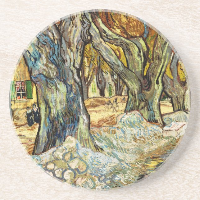 The Large Plane Trees By Vincent Van Gogh Coaster (Front)