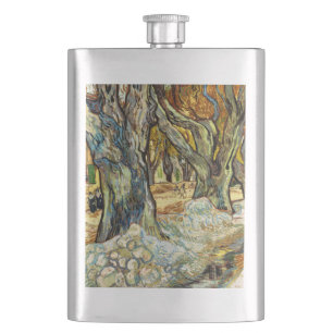 The Large Plane Trees By Vincent Van Gogh Flask