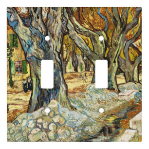 The Large Plane Trees By Vincent Van Gogh Light Switch Cover