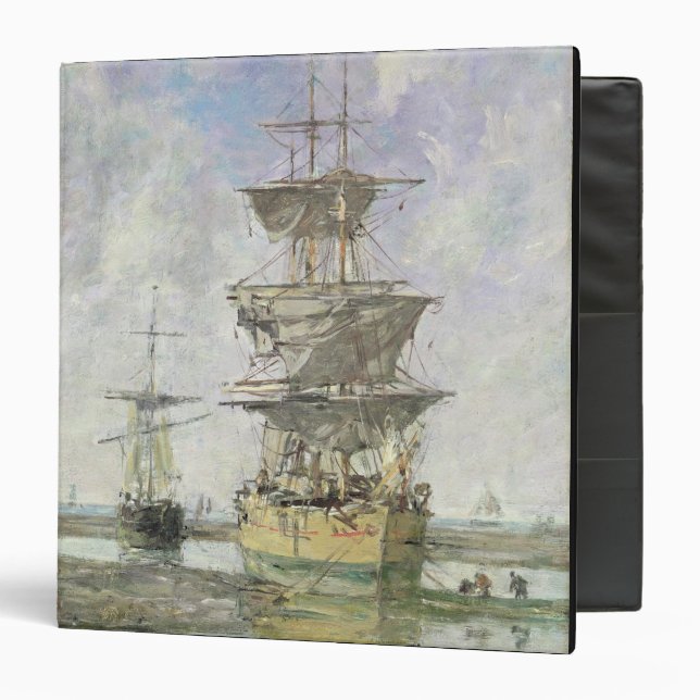 The Large Ship, 1879 (oil on canvas) 3 Ring Binder (Front/Inside)