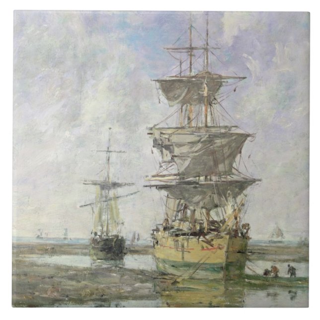 The Large Ship, 1879 (oil on canvas) Tile (Front)
