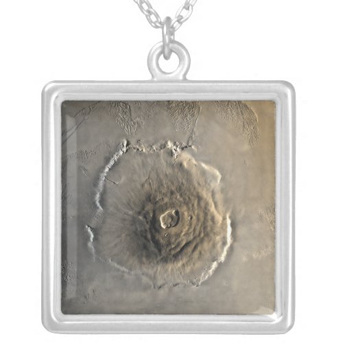 The largest known volcano in the solar system silver plated necklace