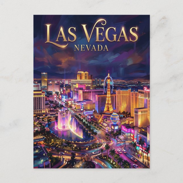 The Las Vegas Strip USA Postcard (Front)