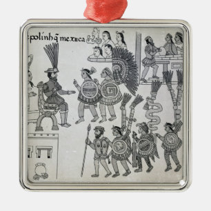 The last Aztec Emperor Cuauhtemoc surrenders Metal Ornament