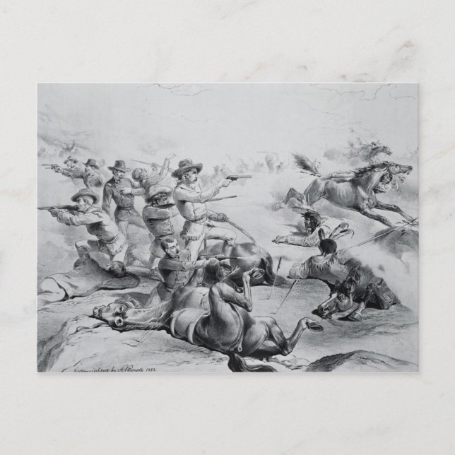 The Last Battle of General Custer Postcard (Front)