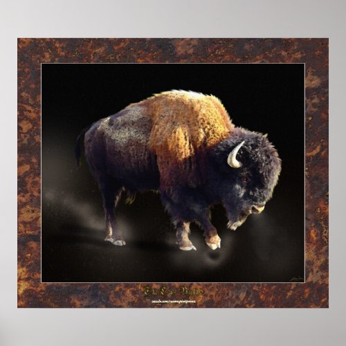 The Last Buffalo Wildlife History Fine Art Poster