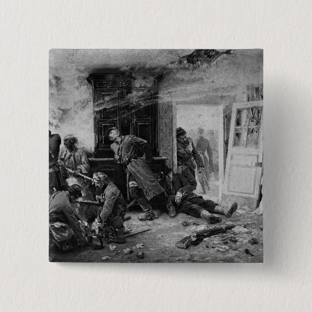 The last cartridges at Balan near Sedan, 1870 Pinback Button (Front)