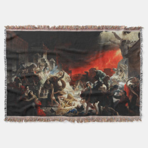 The Last Day of Pompeii by Karl Bryullov Throw Blanket